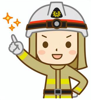 目指す男性消防士 消防士,消防隊員,消防官,消防,隊員,ヘルメット,防火服,消防服,防災,男性のイラスト素材
