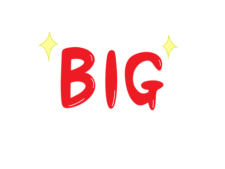 ビッグ ビッグ,サイズ,大きい,文字,英語のイラスト素材