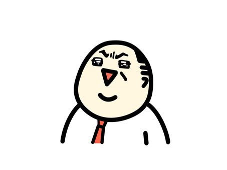 イケメン風の中年男性イラスト素材２ おじさん,イケメン,中年,男性,イケおじ,キリっと,キメ顔,イケてる,手描き,イラストのイラスト素材