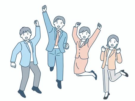 business person jumping, JPG, PNG and AI business person jumping, , JPG, PNG and AI
