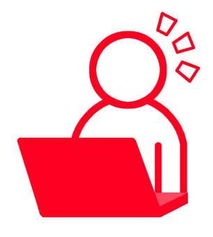 仕事中アイコン 人物,人,pc,パソコン,ノートpc,事務員,デスクワーク,仕事,業務,仕事中のイラスト素材