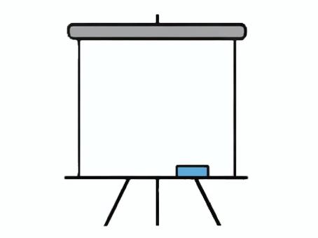 ホワイトボード風アイコンイラスト ホワイトボード,ビジネス,仕事,オフィス,メモ,会議,透過,イラスト,シンプル,記録のイラスト素材