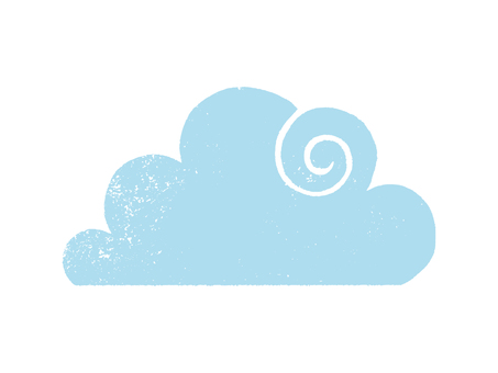 版画風うずまき雲フレーム04 フレーム,背景フレーム,枠,背景枠,雲型,雲,見出しのイラスト素材