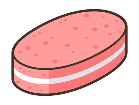 掃除_スポンジ09 スポンジ,ウレタンスポンジ,キッチンスポンジ,掃除用具,掃除道具,道具,用具,クリーナー,不織布,掃除のイラスト素材