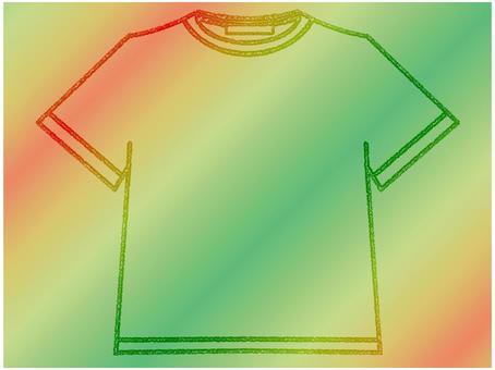 Tシャツのフレ−ム　パステル tシャツ,フレ−ム,ポストカード,メッセージカード,グラデーション,パステルカラー,シャツ,半袖のイラスト素材