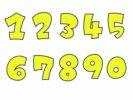 数字セット 数字,文字,算数,数学,日付,年月日,値段,プライスカードのイラスト素材