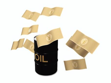 オイルマネー オイルマネー,ドラム缶,バラ撒き,お金,紙幣,大金,燃料,灯油,ガソリン,金儲けのイラスト素材