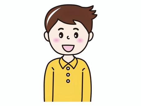 30代男性(笑う） 人物,男性,独身,既婚者,パパ,笑っているのイラスト素材