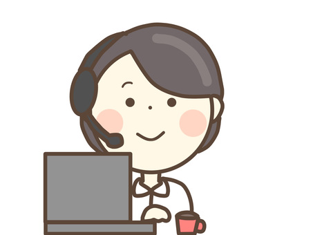 Illustration, call center, female, people, 