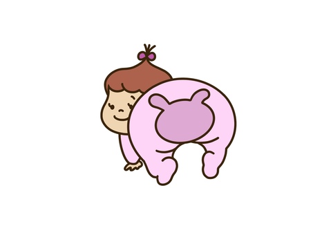 Illustration, bai bai, baby, an infant, 