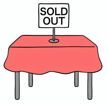 推しグッズがSOLDOUTした売り場 推し活,推し,グッズ,soldout,完売,売り場,物販,お店,品切れ,売り切れのイラスト素材