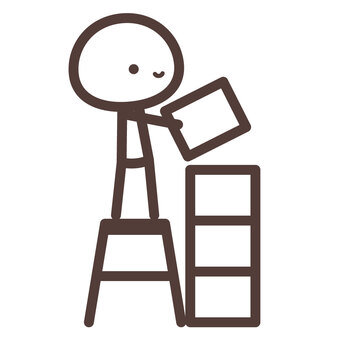 積むシンプル人間 積む,人間,シンプル,積み上げる,積み重ねる,積み重ね,積立,重ねる,運ぶ,置くのイラスト素材