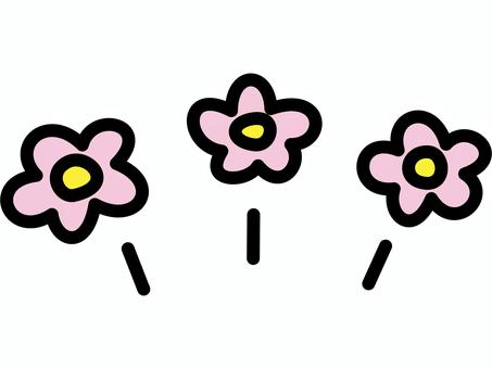 花　嬉しい時の表現 花,嬉しい,感情,表現,楽しい,ごきげん,手書き風,漫画,ウキウキ,ルンルンのイラスト素材