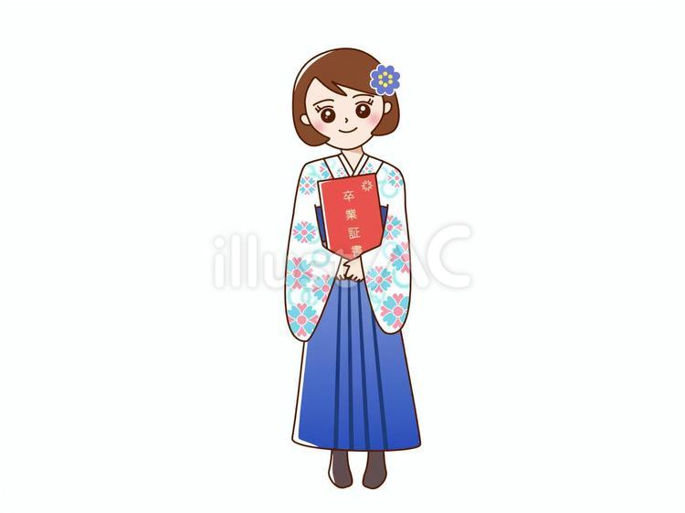 卒業式　袴　４ 卒業式,袴,卒業のイラスト素材