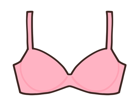 シンプルなブラジャー ブラジャー,下着,ブラ,シンプル,ノンワイヤー,かわいい,おしゃれ,手描き,衣類,ランジェリーのイラスト素材