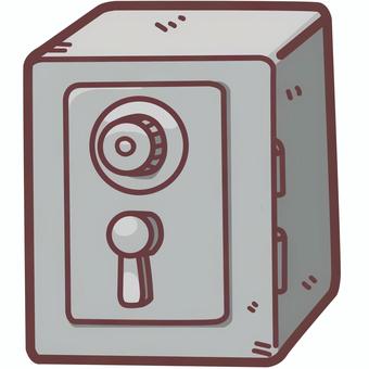 金庫のかわいいデフォルメイラスト 金庫,セキュリティ,管理,ダイアル錠,盗難防止,施錠,現金,貴重品,ロック,透過素材のイラスト素材