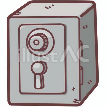 金庫のかわいいデフォルメイラスト