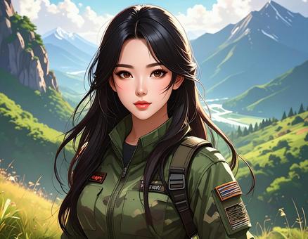 美少女兵士