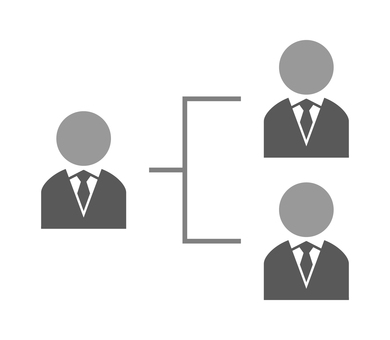 ネクタイの人物の分岐図 人物,組織,フロー,チャート,アイコン,構成,チーム,グループ,ネクタイ,スーツのイラスト素材