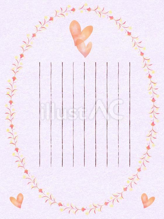 おはなの縦楕円枠5 花,植物,枠のイラスト素材