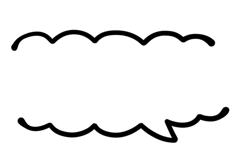 もこもこ吹き出し風囲みフレーム もこもこ,吹き出し,雲,囲み,フレーム,ライン,アンダーライン,素材,飾り,装飾のイラスト素材