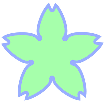 「桜の花びら柄」のシェイプ；B_05 花びら,桜,ふちどり,枠,デザイン,アレンジ,イラスト,シェイプ,フレーム,1枚のイラスト素材