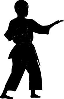 Illustration, karate, artes marciales, movimiento, 