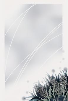 喪中はがき野草 喪中はがき,年賀状,背景,挨拶,テンプレート,葉書,素材,フレーム,文字なし,偲ぶのイラスト素材