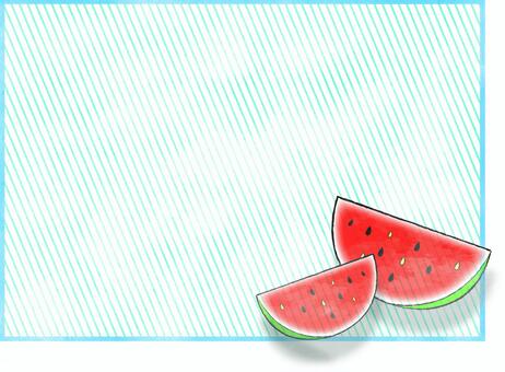 Illustration, a watermelon, summer, frame, JPG, PNG and AI