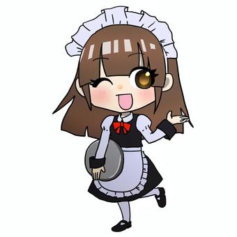 メイド メイド 女性,メイド,笑顔のイラスト素材