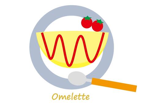 Omelette, omelette, egg dish, food, JPG, PNG and AI