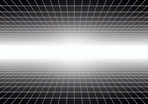 光輝くデジタル空間の背景素材 デジタル,サイバー,空間,次元,グリッド,光,スタイリッシュ,背景のイラスト素材