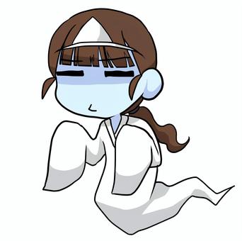 幽霊＿女性 人物,生活,全体,女性,幽霊,白装束,素材のイラスト素材