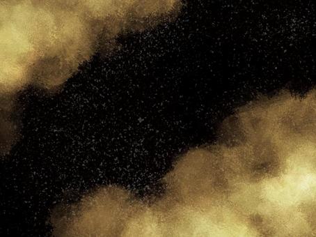 黒と金の雲状パターンが広がる背景デザイン 背景,黒,金,ゴールド,雲,煙,質感,テクスチャ,抽象,模様のイラスト素材