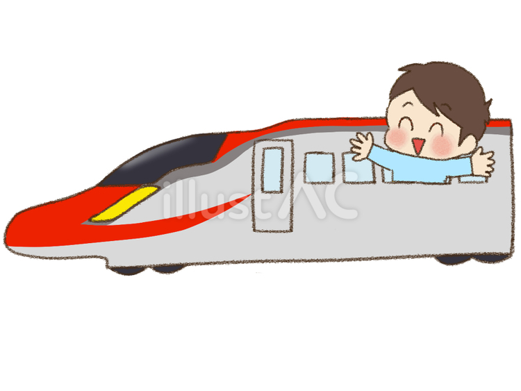 こまちでおでかけする男の子 視覚支援,お支度ボード,絵カードのイラスト素材