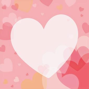 バレンタインのハートの背景 正方形 赤 バレンタイン,ハート,赤,背景,枠,飾り枠,2月,手描き,おしゃれ,デザインのイラスト素材