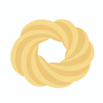 ドーナツのアイコン ドーナツ,フレンチクルーラー,お菓子,デザート,おやつ,洋菓子,食べ物,揚げる,アイコン,マークのイラスト素材