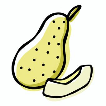 洋梨 洋梨,果物,手書き,フルーツ,かわいい,フラット,シンプル,西洋梨,梨,ペアのイラスト素材