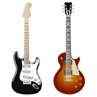 Illustration of an electric guitar, Illustration of an electric guitar, gitar listrik, instrumen, musik,