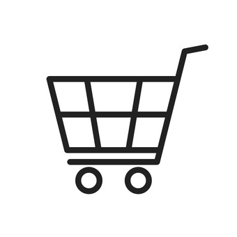 カートマーク（枠・黒） カート,アイコン,ショッピングカート,買い物,黒,シンプル,線画,枠,イラスト,uiデザインのイラスト素材