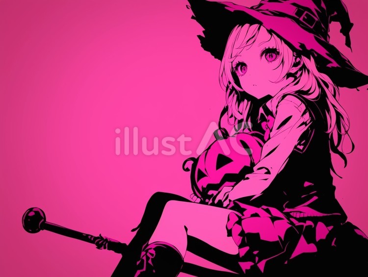 ハロウィンの仮装をした女の子 女の子,かわいい,ハロウィンのイラスト素材