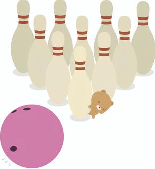 Bowling_bear_tea, , JPG, PNG and AI