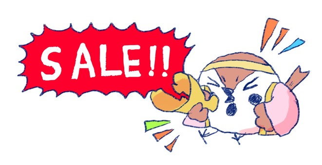 SALEと叫ぶスズメ SALEと叫ぶスズメ スーパーマーケット,スズメ,可愛い,メガホン,ポップ,ハッピ,sale,叫ぶのイラスト素材