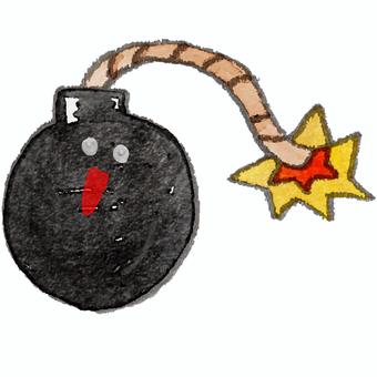 Illustration, bomb, danger, gunpowder, 