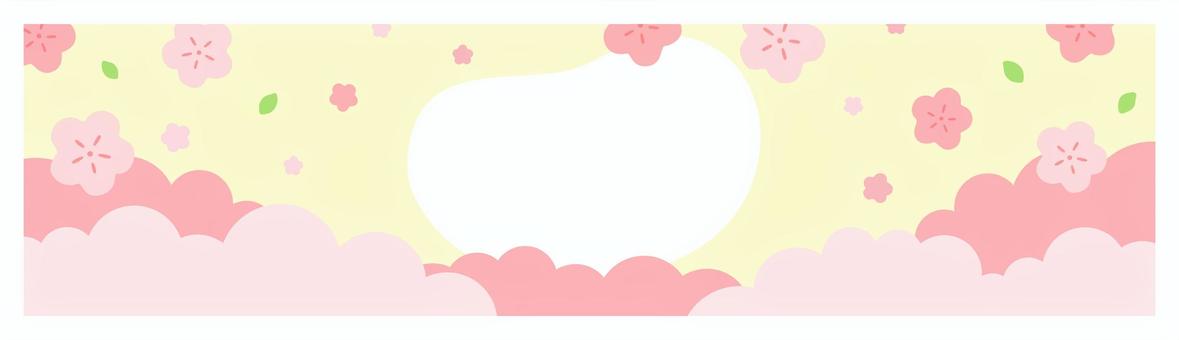 桜の花の春のバナー背景01 桜,春,花,背景,フレーム,さくら,枠,飾り枠,花びら,おしゃれのイラスト素材