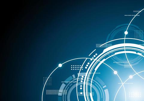 かっこいい青色のリングのデジタル背景素材 デジタル,サイバー,リング,テクノロジー,光,スタイリッシュ,青色,背景のイラスト素材