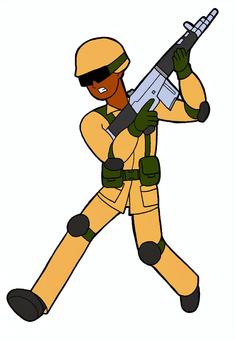 兵隊 男性 イラスト 兵隊 男性 イラスト 走る,兵隊,黒人,男性,黒色,ゴーグル,ライフル,背景,なしのイラスト素材