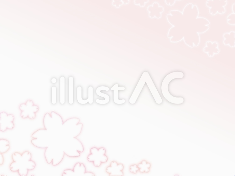 桜のシルエット　とグラデーション ピンク,桜,花のイラスト素材