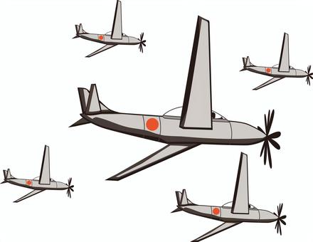 日本軍戦闘機　 戦闘機,日本軍,戦争,複数,飛行機,プロペラ,機体,飛ぶ,操縦,昔のイラスト素材