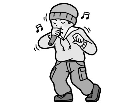 Illustration, ses perküsyon, insan beatbox, mikrofon, 